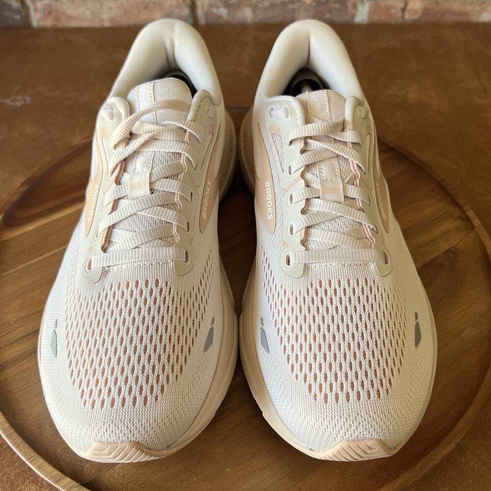 Brooks Adrenaline GTS 23 Supportive Women's 10.5 Beige Pink Running Shoes - Picture 15 of 16